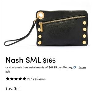 Hammitt Nash Small Black Leather Crossbody /Clutch